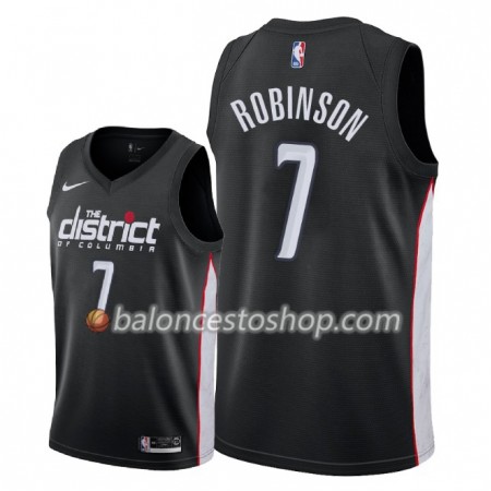 Camiseta Hombre NBA Washington Wizards Devin Robinson 7 2018-19 Nike City Edition Negro Swingman